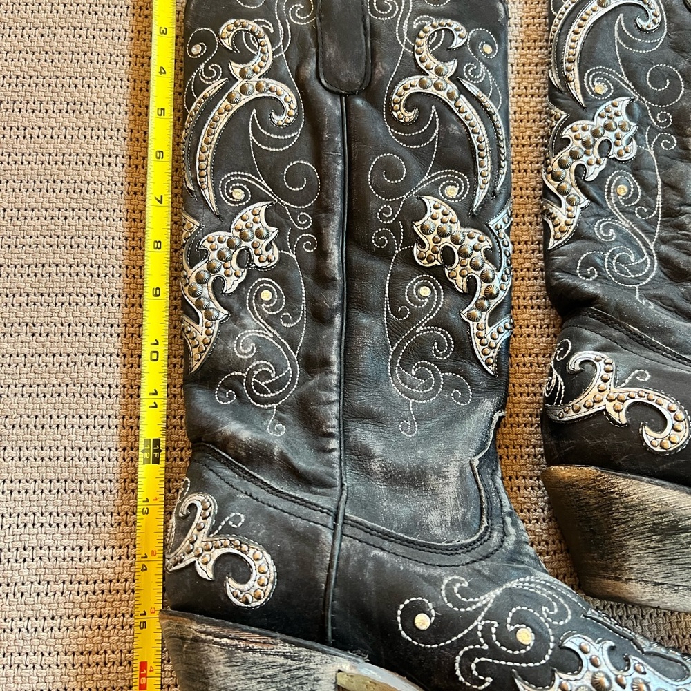 Corral Embroidered Black Western Boots - image 8